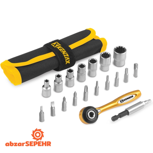 ست سر پیچ‌ گوشتی و بکس کنزاکس KBR-119