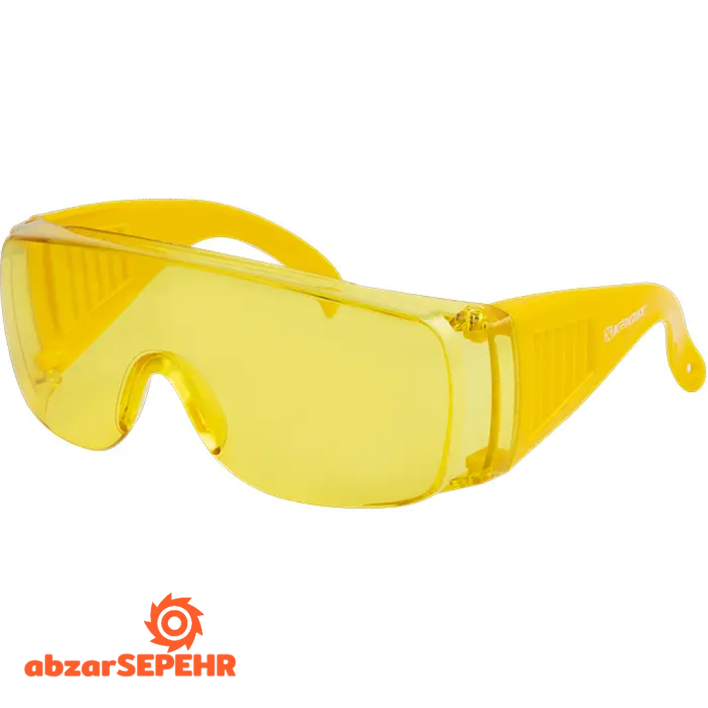 عینک ایمنی بغل کرکره زرد کنزاکس 1764