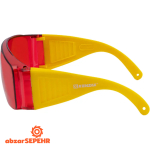 عینک ایمنی بغل کرکره قرمز کنزاکس 1765 - تصویر 3