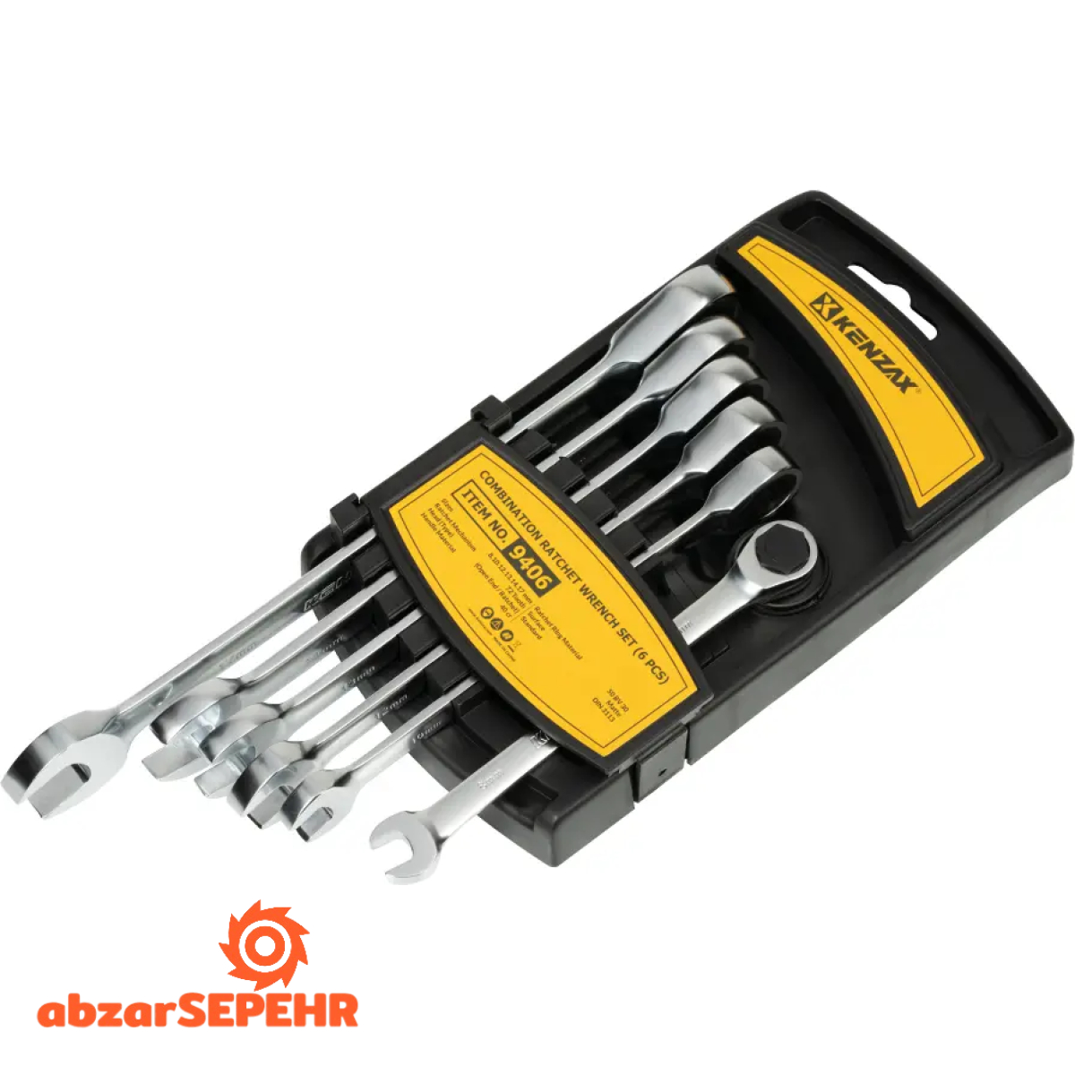 آچار یک سر جغجغه‌ای ۶ عددی کنزاکس 9406