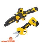 ست اره زنجیری و قیچی شارژی کنزاکس 8740