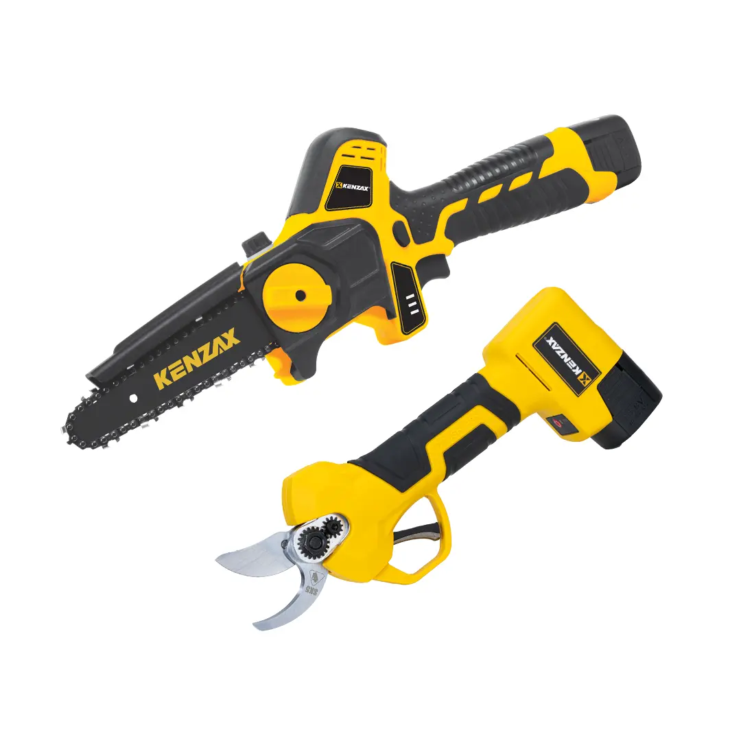 ست اره زنجیری و قیچی شارژی کنزاکس 8740 ست اره زنجیری و قیچی شارژی کنزاکس 8740